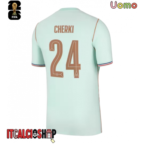 Francia Rayan Cherki #24 Seconda Maglia Mondiali 2026 Manica Corta